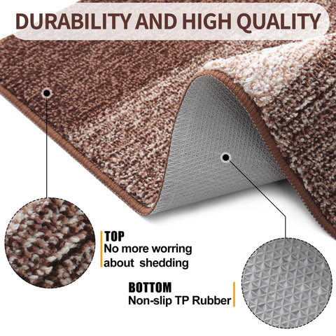 Kitinjoy brown doormat close-up displaying low-profile design for doors.