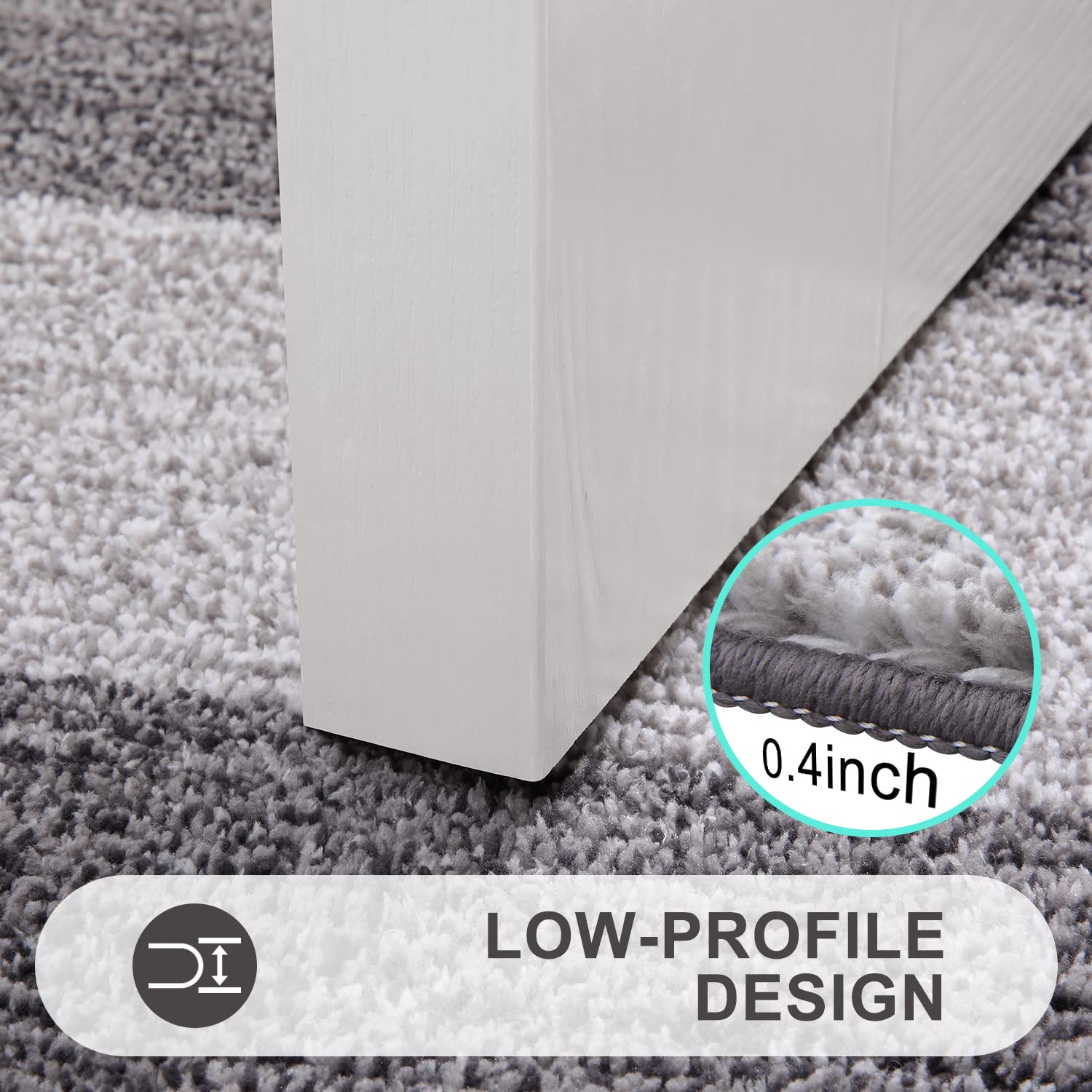 Kitinjoy door mat features sturdy braided edges for durability