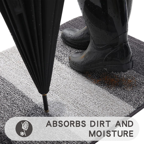 Kitinjoy door mat with non-slip bottom stays in place on entryways