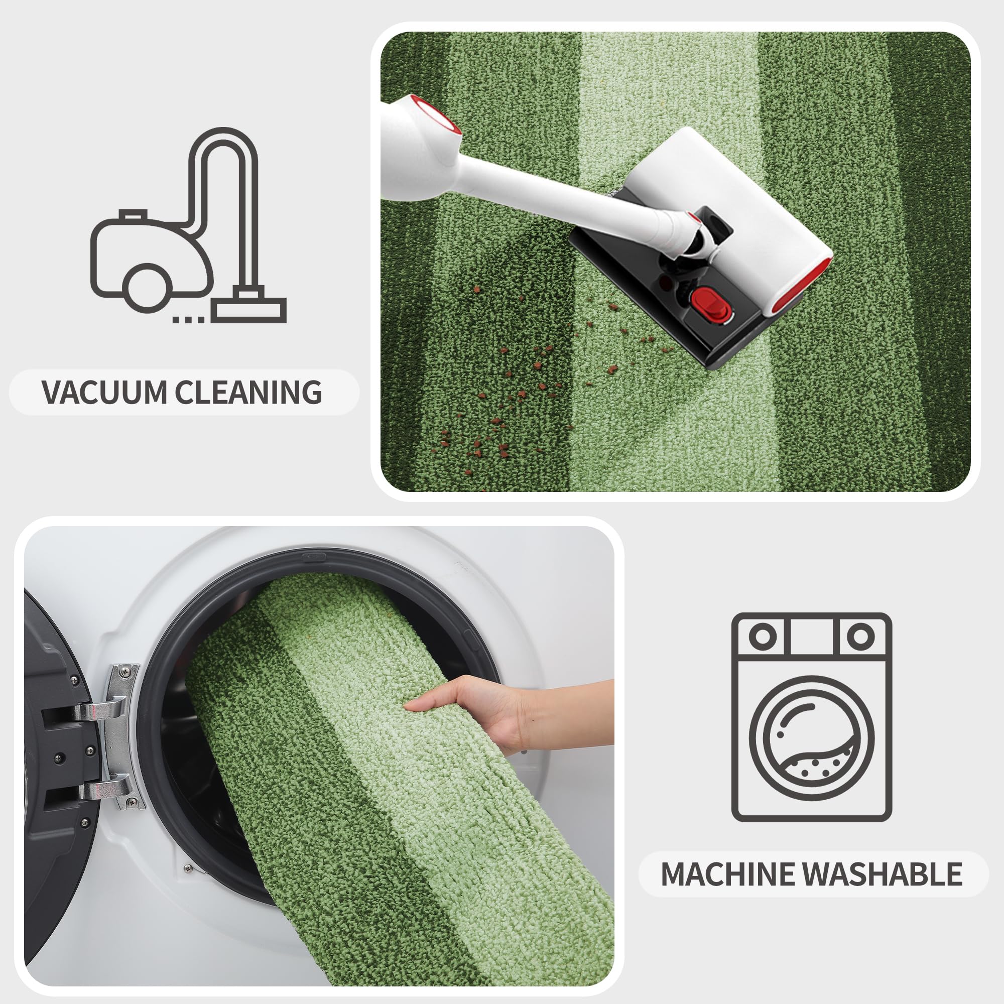 Kitinjoy easy-clean machine washable mat for simple maintenance