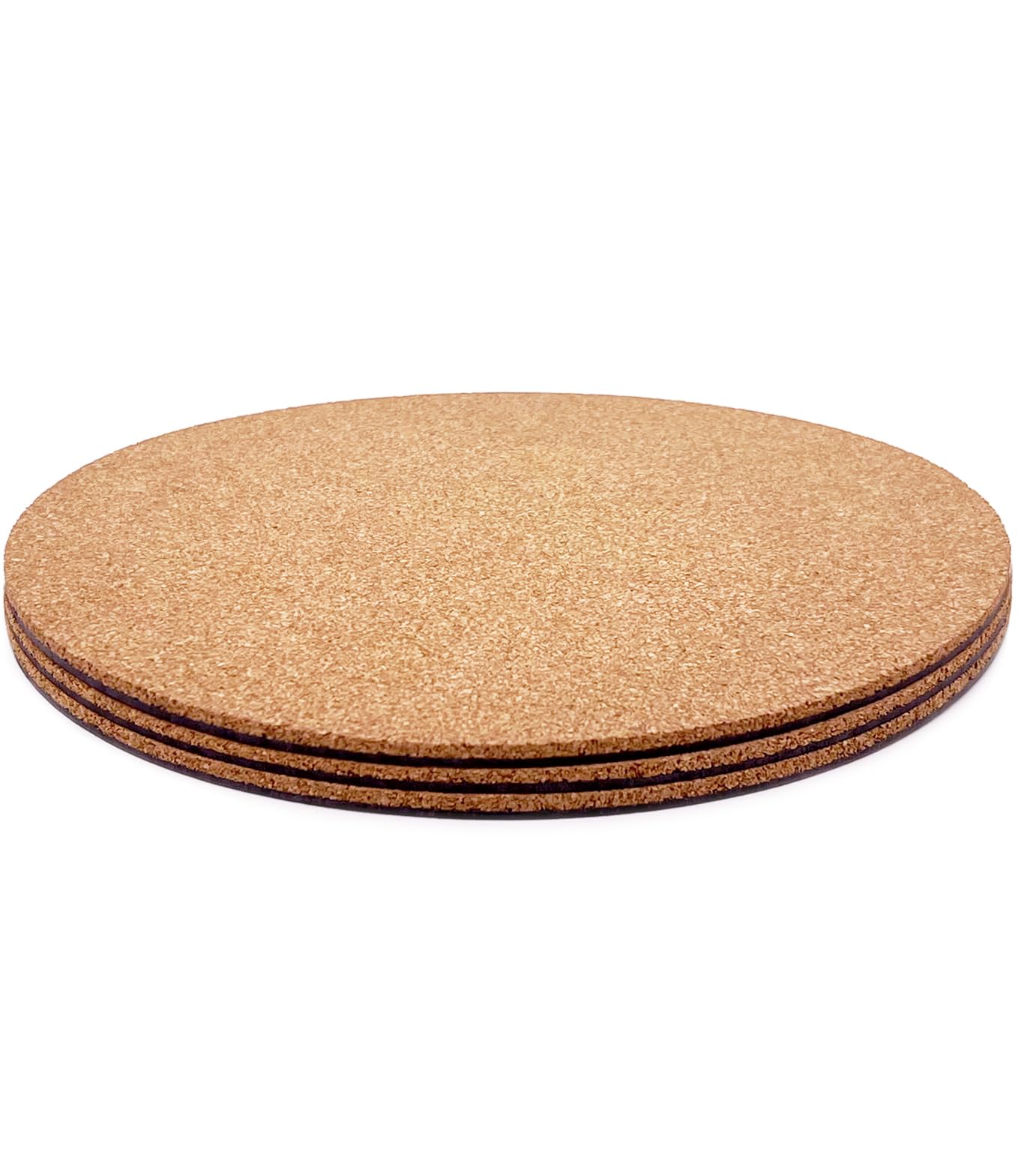 KITLAB cork plant coaster 10 inch round protects surfaces from spills.