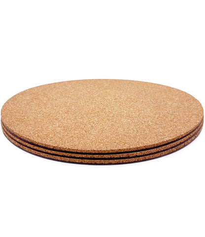 KITLAB cork plant coaster 10 inch round protects surfaces from spills.