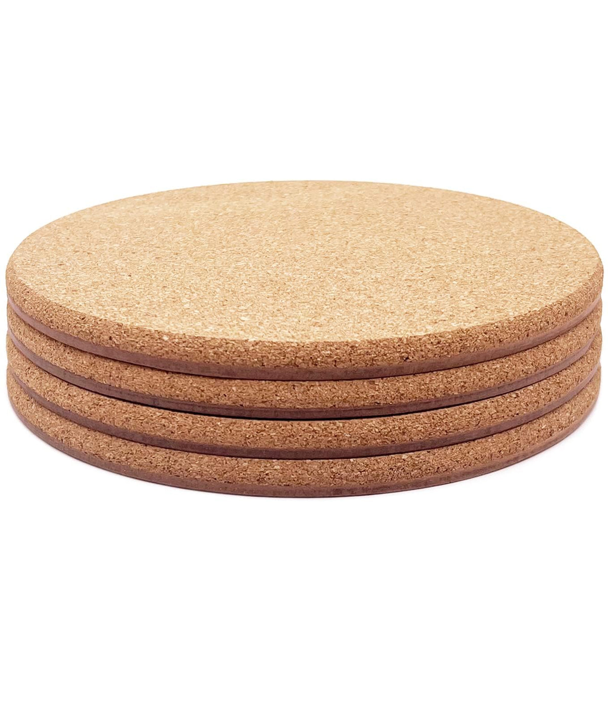 KITLAB cork plant coaster 8-inch round protects surfaces and absorbs moisture
