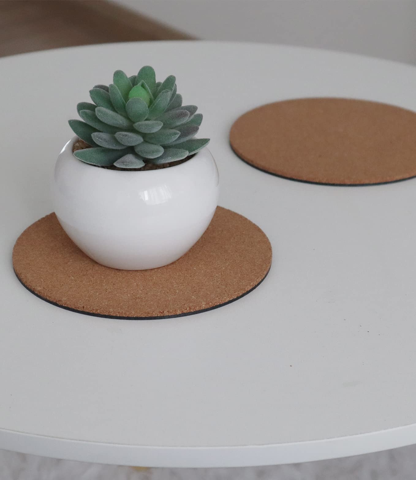 Kitlab cork plant coaster multi-use suitable as a drying mat or trivet.