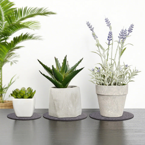 KITLAB easy-clean felt coasters rinse and air-dry quickly after use.
