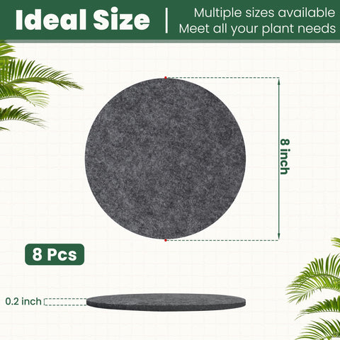 Kitlab extrathick 8-inch round coaster guards tables and countertops.