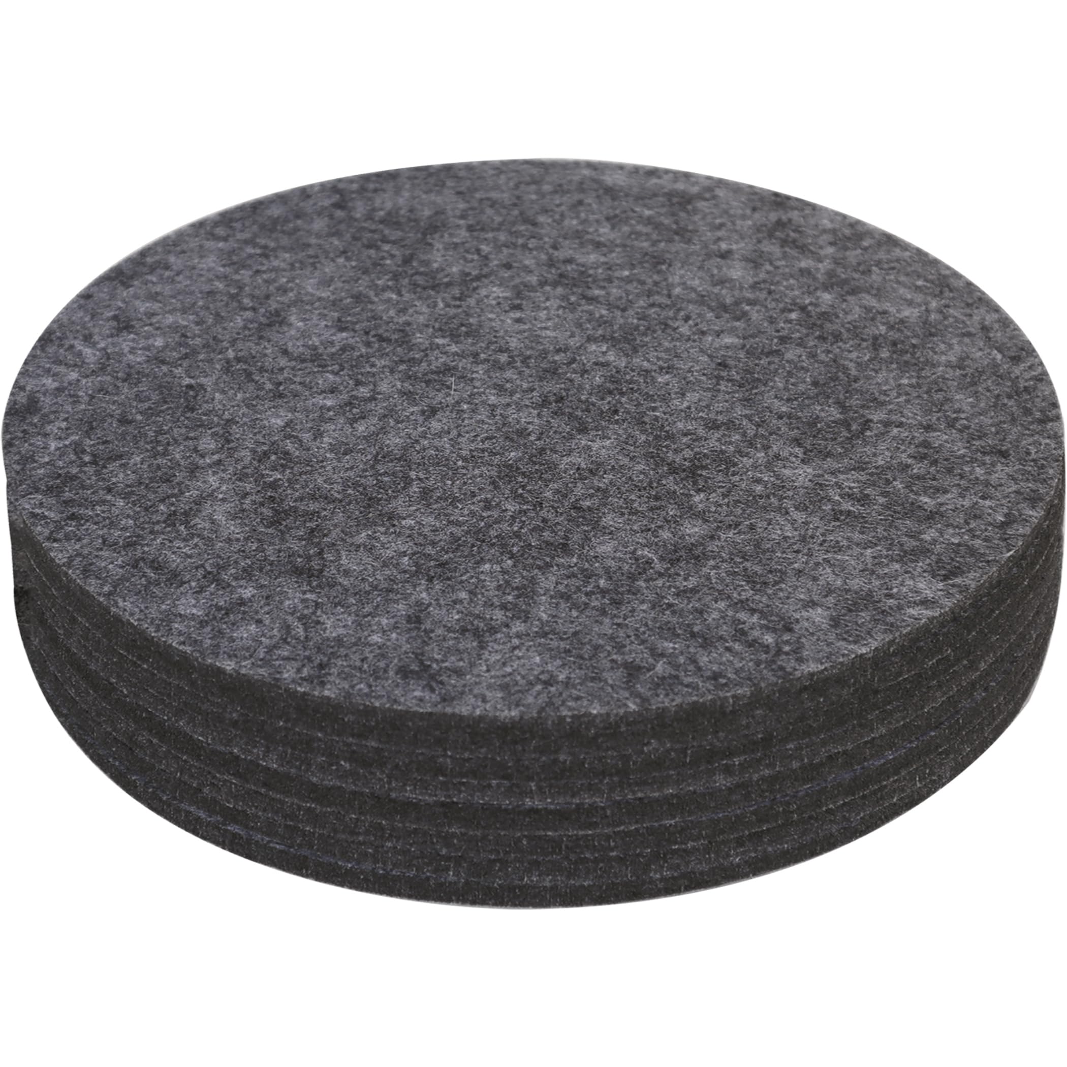 Kitlab felt plant coaster 8-inch round protects surfaces from spills.