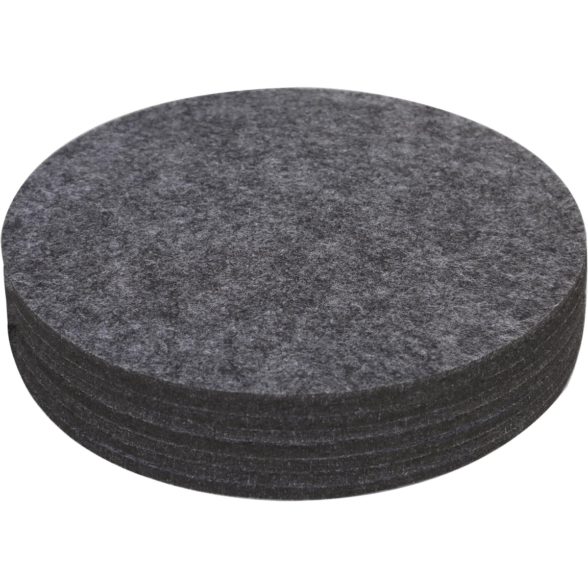 Kitlab felt plant coaster 8-inch round protects surfaces from spills.