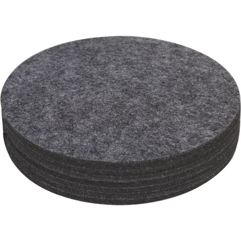 Kitlab felt plant coaster 8-inch round protects surfaces from spills.