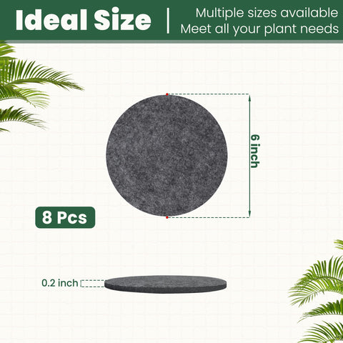 KITLAB round 6-inch plant mat protects floors and tabletops while plants are moved.