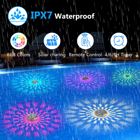 Kitloo pool light timer mode saves energy with auto on/off.