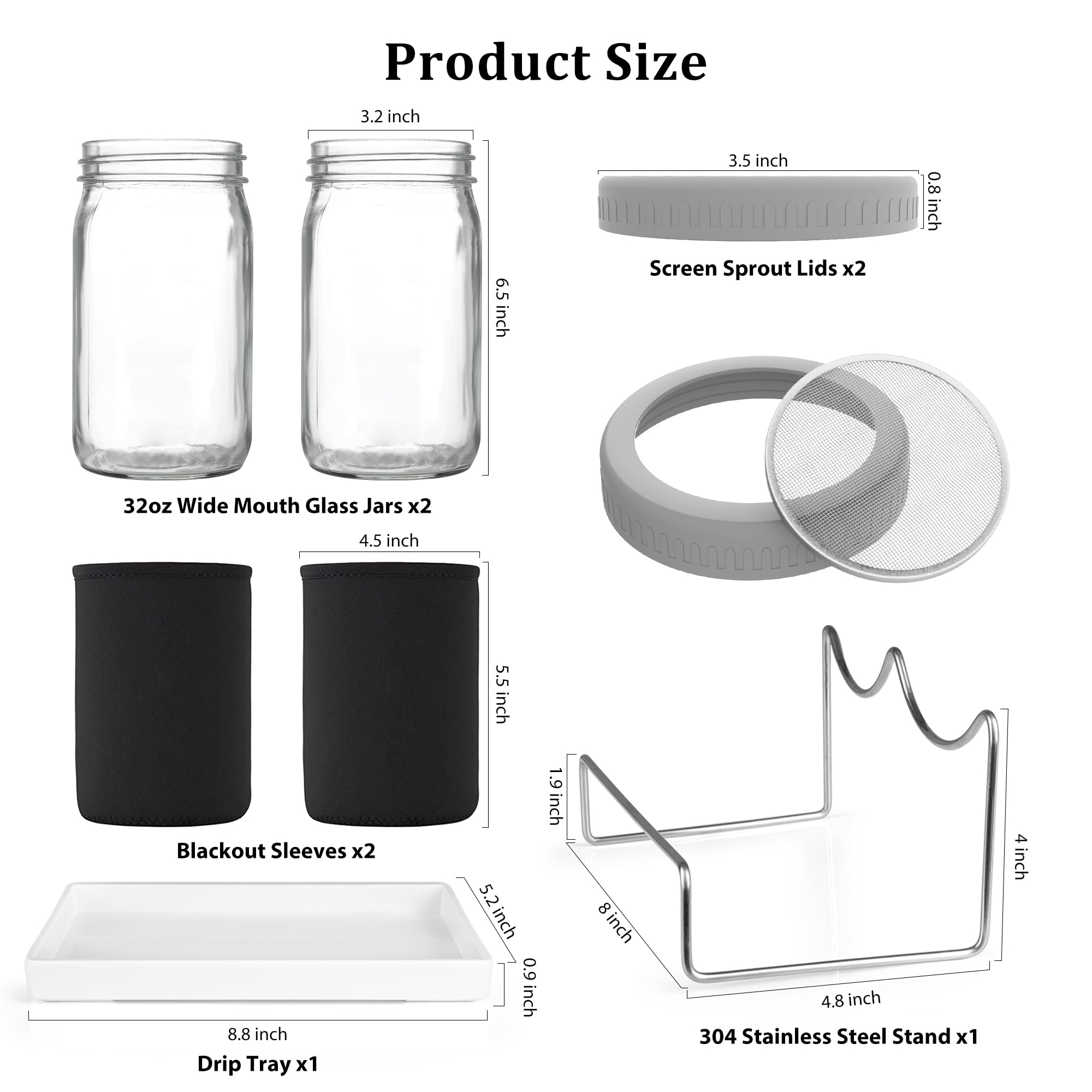 Kitmiido sprouter lid in stainless steel for rust-free sprouting and airflow