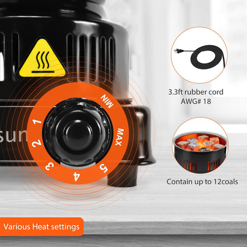 KITOSUN heat control knob allows precise temperature for versatile grilling