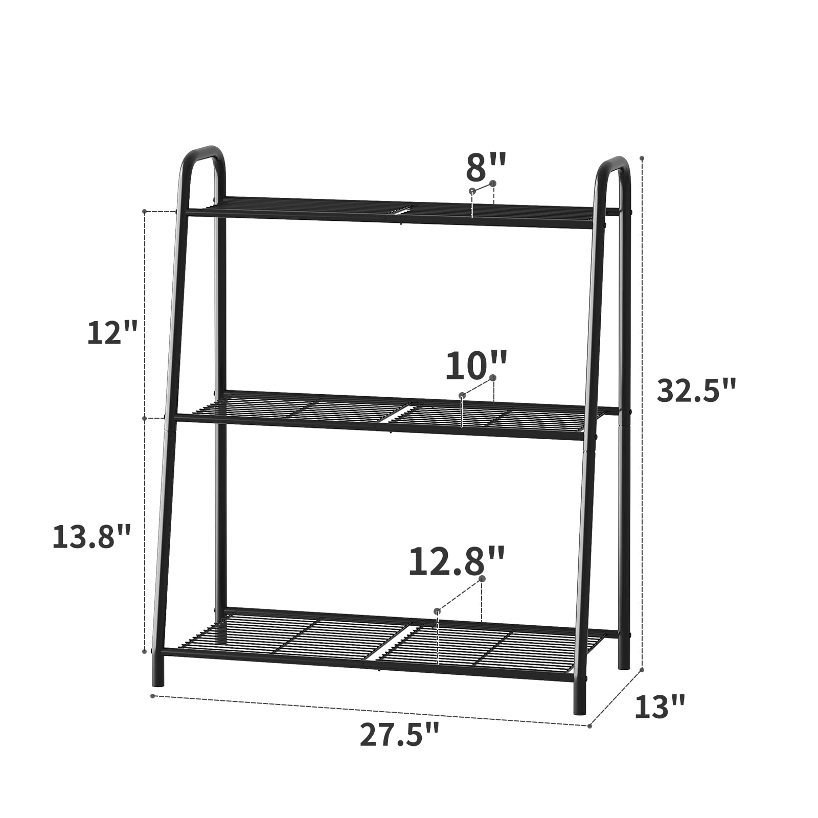 Kitsanery heavy-duty plant holder ladder providing stable support for pots