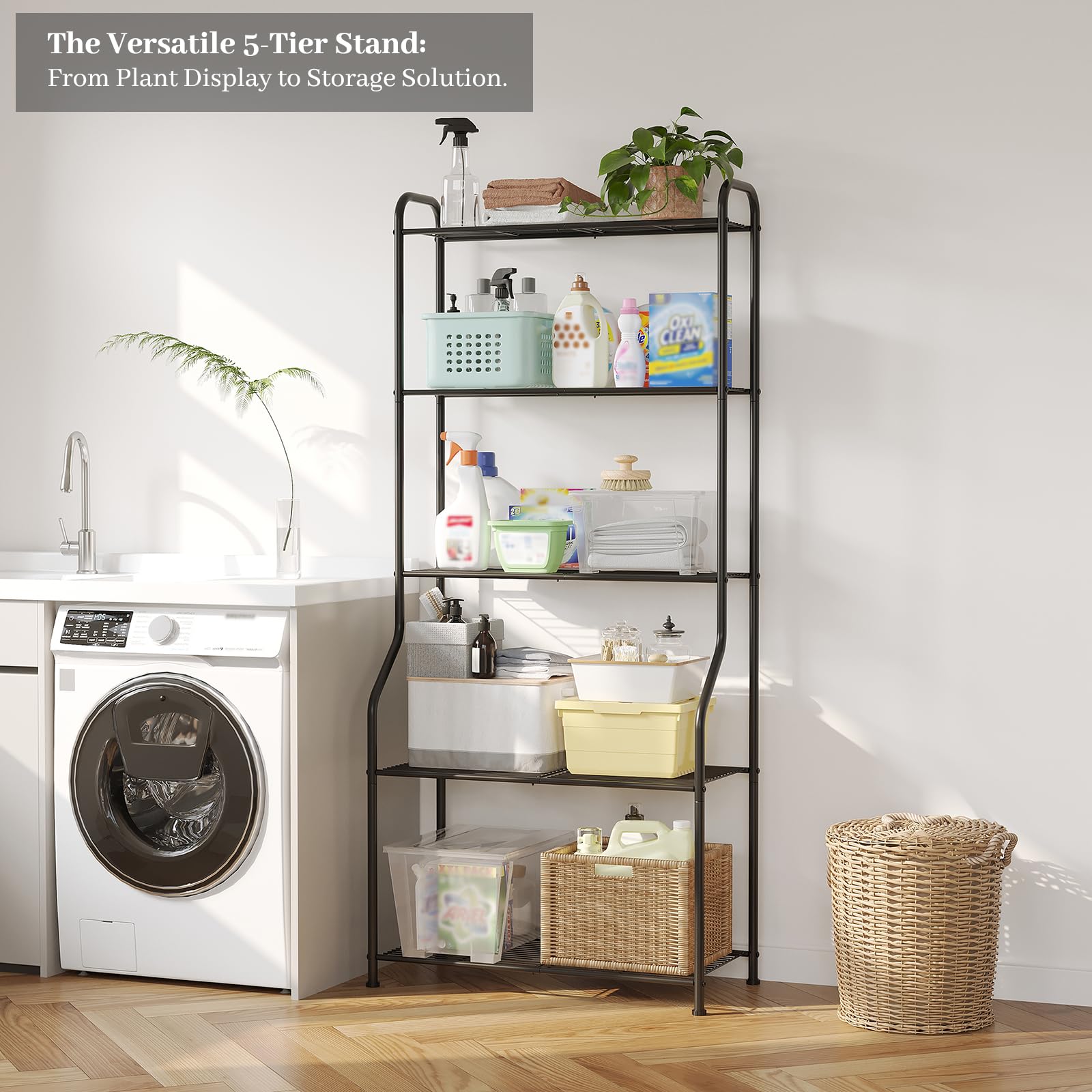 Kitsanery plant stand 5-tier indoor garden supports varied pots in living spaces