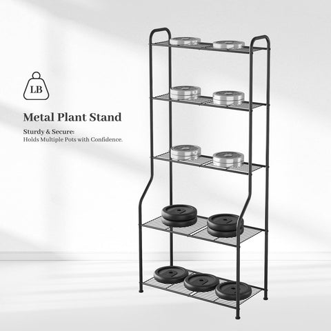 Kitsanery plant stand 5-tier rounded edges reduce bumps for homes with kids and pets