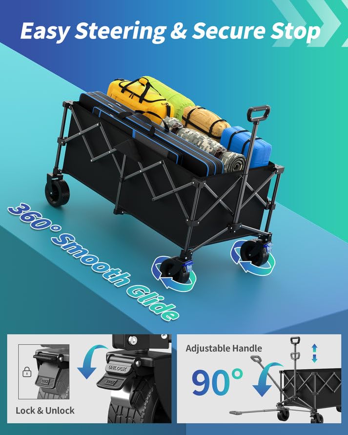 Kitsure collapsible wagon at the beach ready for gear