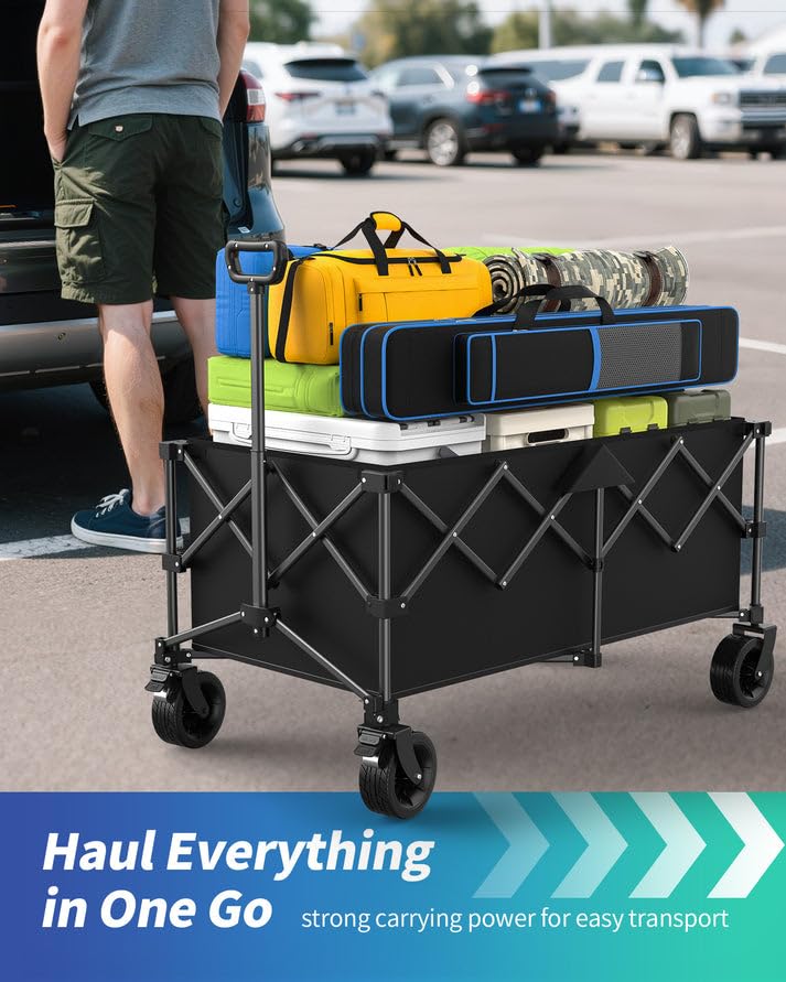 Kitsure collapsible wagon rust-resistant frame signals durable construction