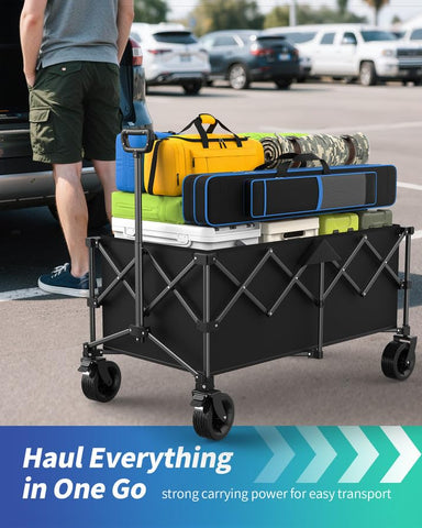 Kitsure collapsible wagon rust-resistant frame signals durable construction