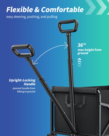 Kitsure versatile wagon suits camping, groceries, gardening, and pet transport.