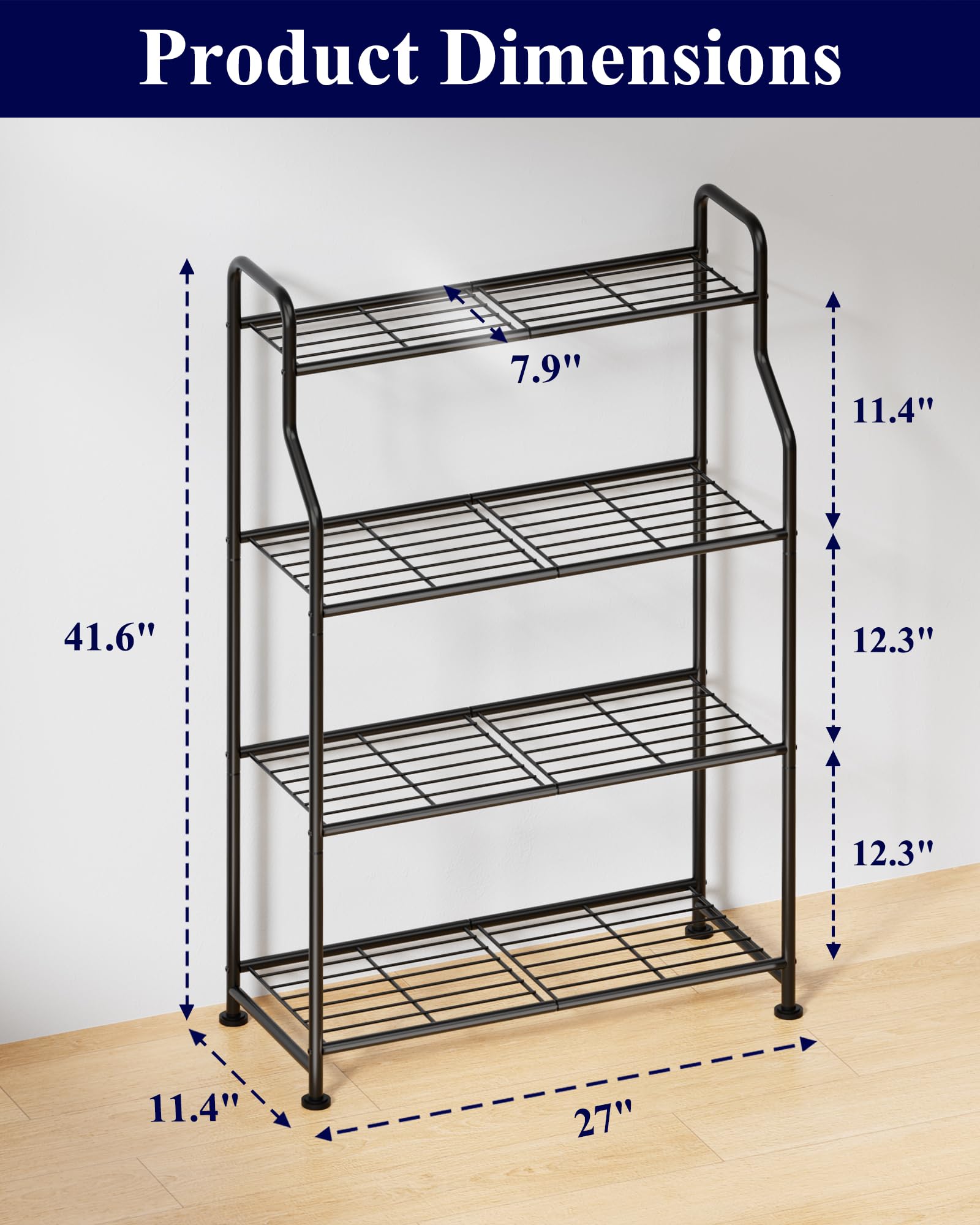 Kitsure plant stand with powder-coated steel frame, rust resistance for indoor and outdoor use.