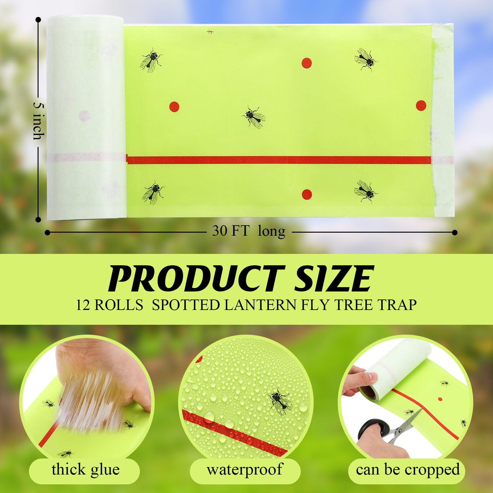 Kittmip lantern fly trap installed on a fence for long-lasting pest catch.