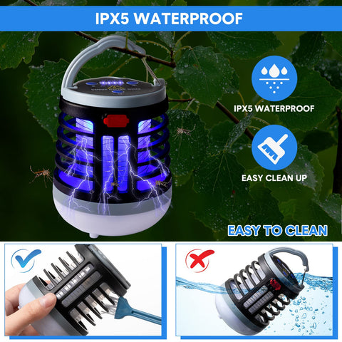 Kittmip 2-Pack 3-in-1 bug zapper close-up grid, safe and sturdy
