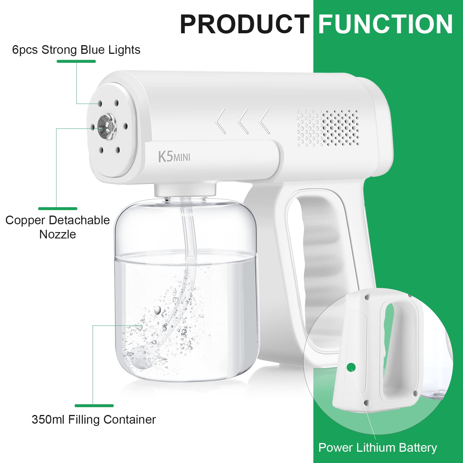 Kittmip 350ml reservoir supports longer spraying with fewer refills