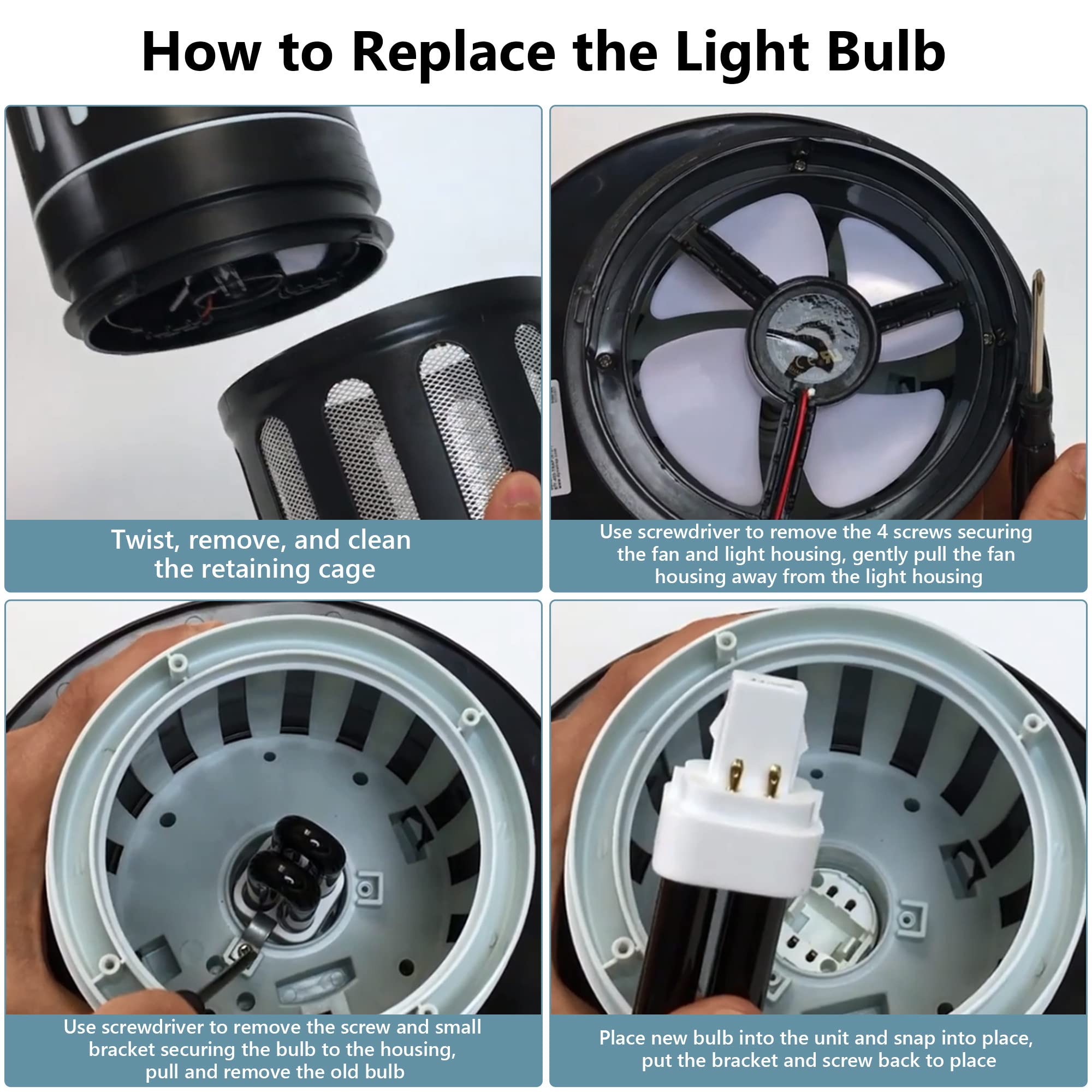 Kittmip 7W UV light shown in use for mosquito attraction outdoors