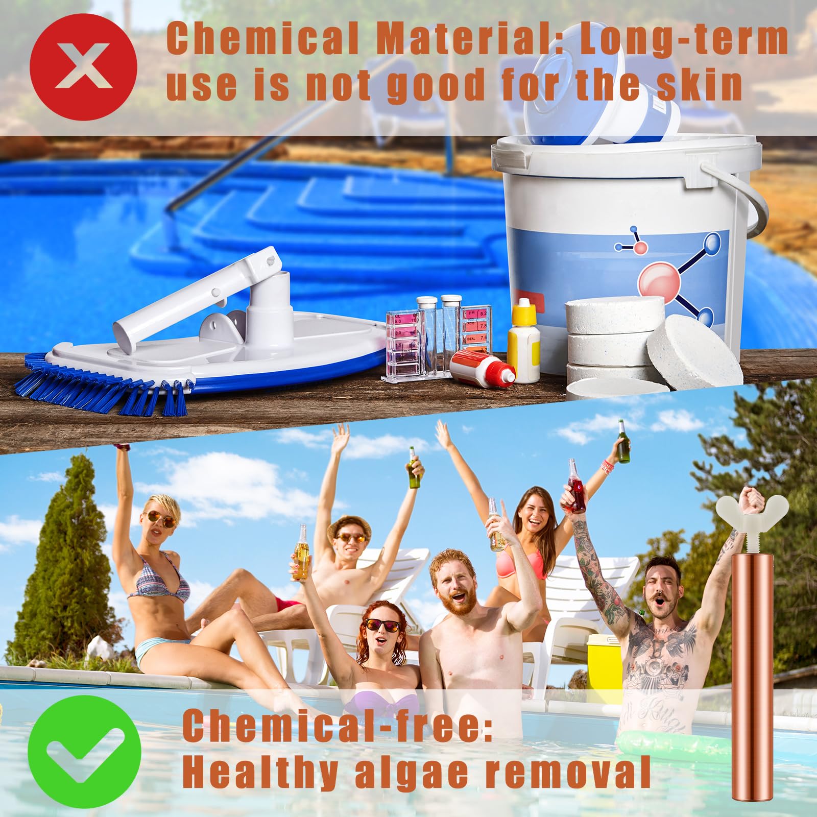 Kittmip two replacement anodes pack supports continuous pool cleaning and mineral release.