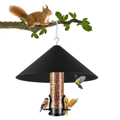 KITVONA 19-inch diameter dome cover shields feeder from rain and debris