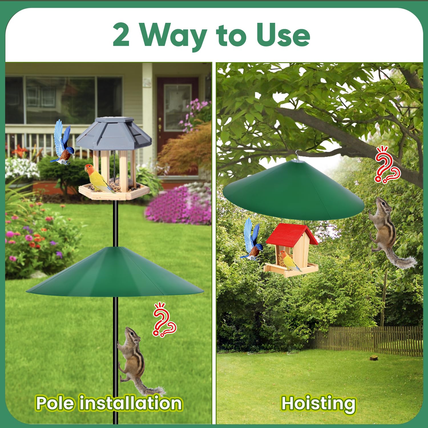 KITVONA durable ABS construction withstands sun and rain