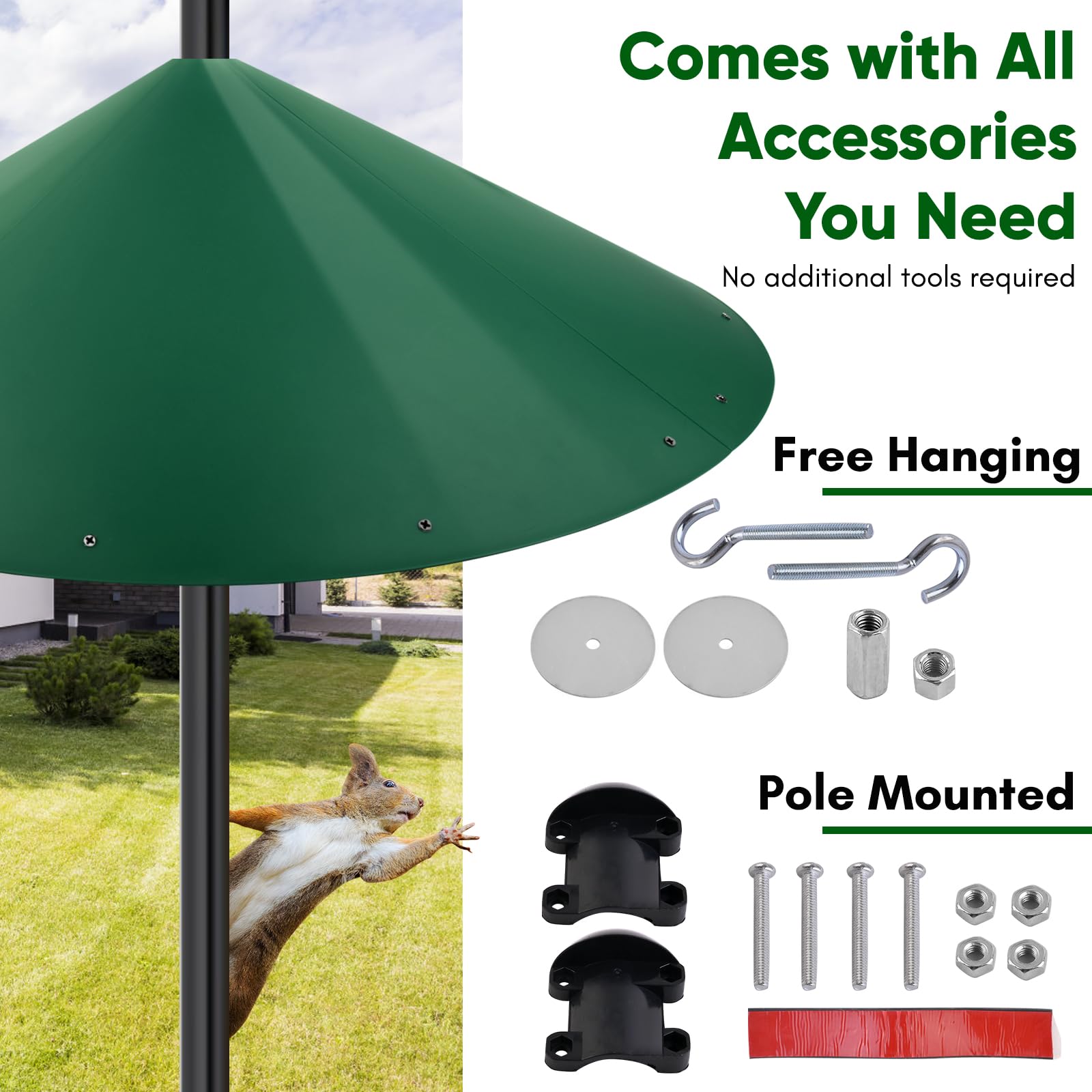 KITVONA durable ABS, UV-resistant baffle; long-lasting outdoor protection.