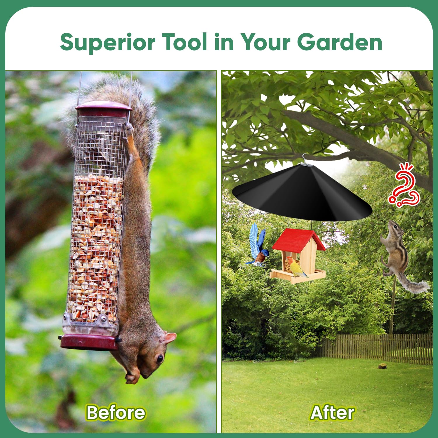 KITVONA quick-install design for instant squirrel protection.