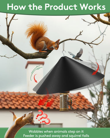 KITVONA squirrel-deterrent cover protects birds at feeding stations outdoors
