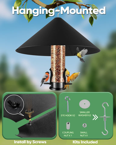 KITVONA universal-compatibility baffle fits most feeder poles