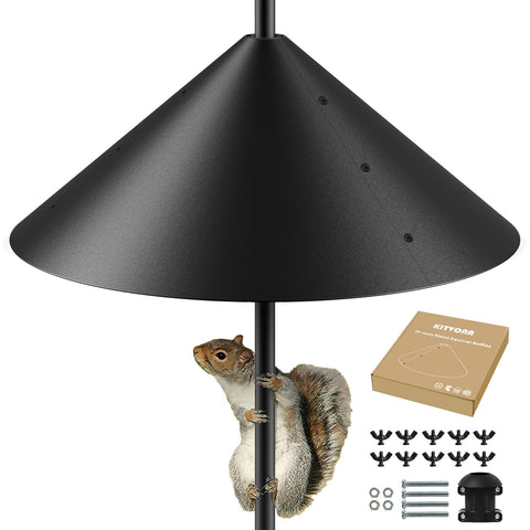 KITVONA heavy-duty baffle creates a safer feeding zone for visiting songbirds.