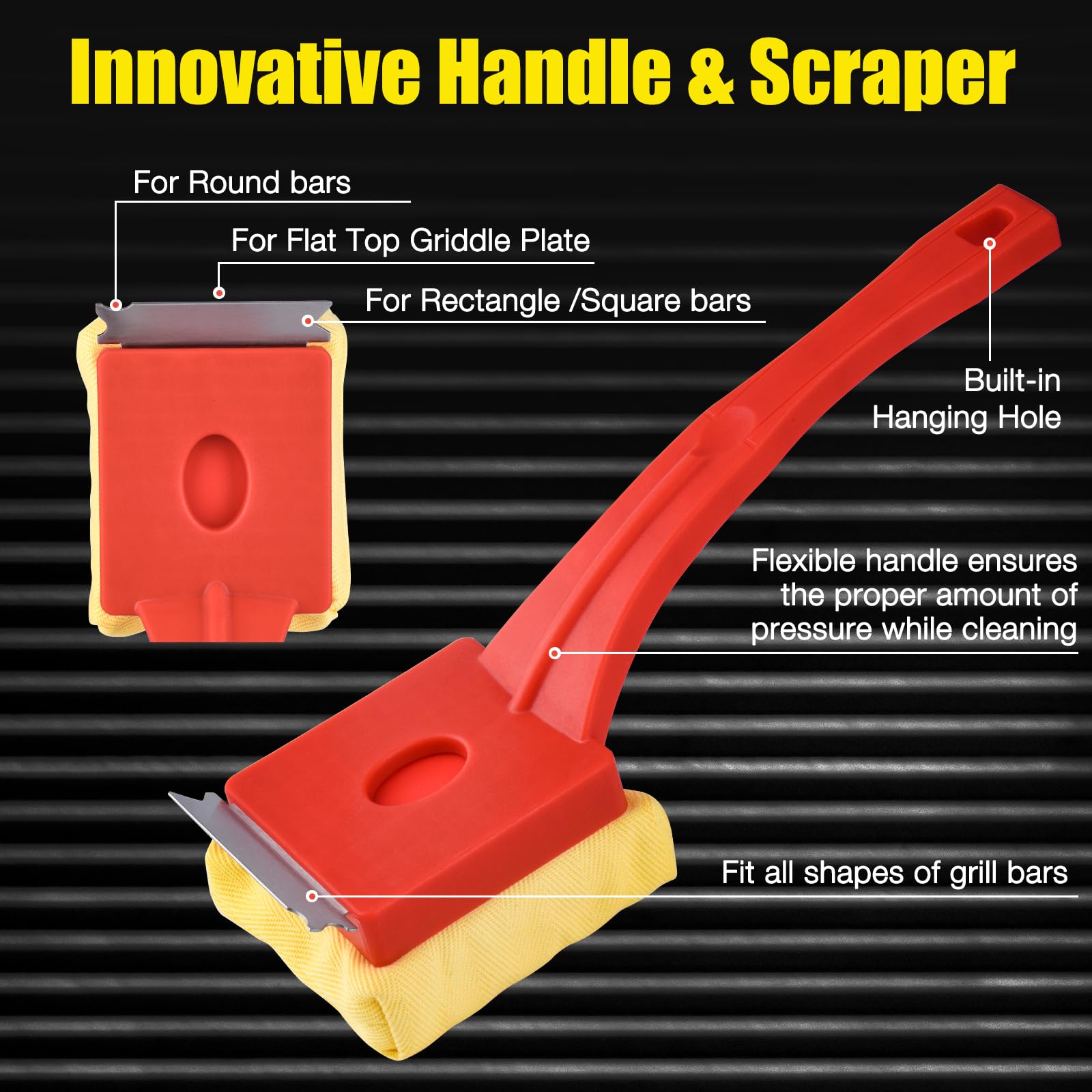 Kitwanda brush with aramid fiber layer for durable high-heat cleaning