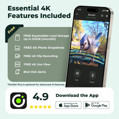 Kiwibit 4K live stream allows sharing footage with friends instantly.