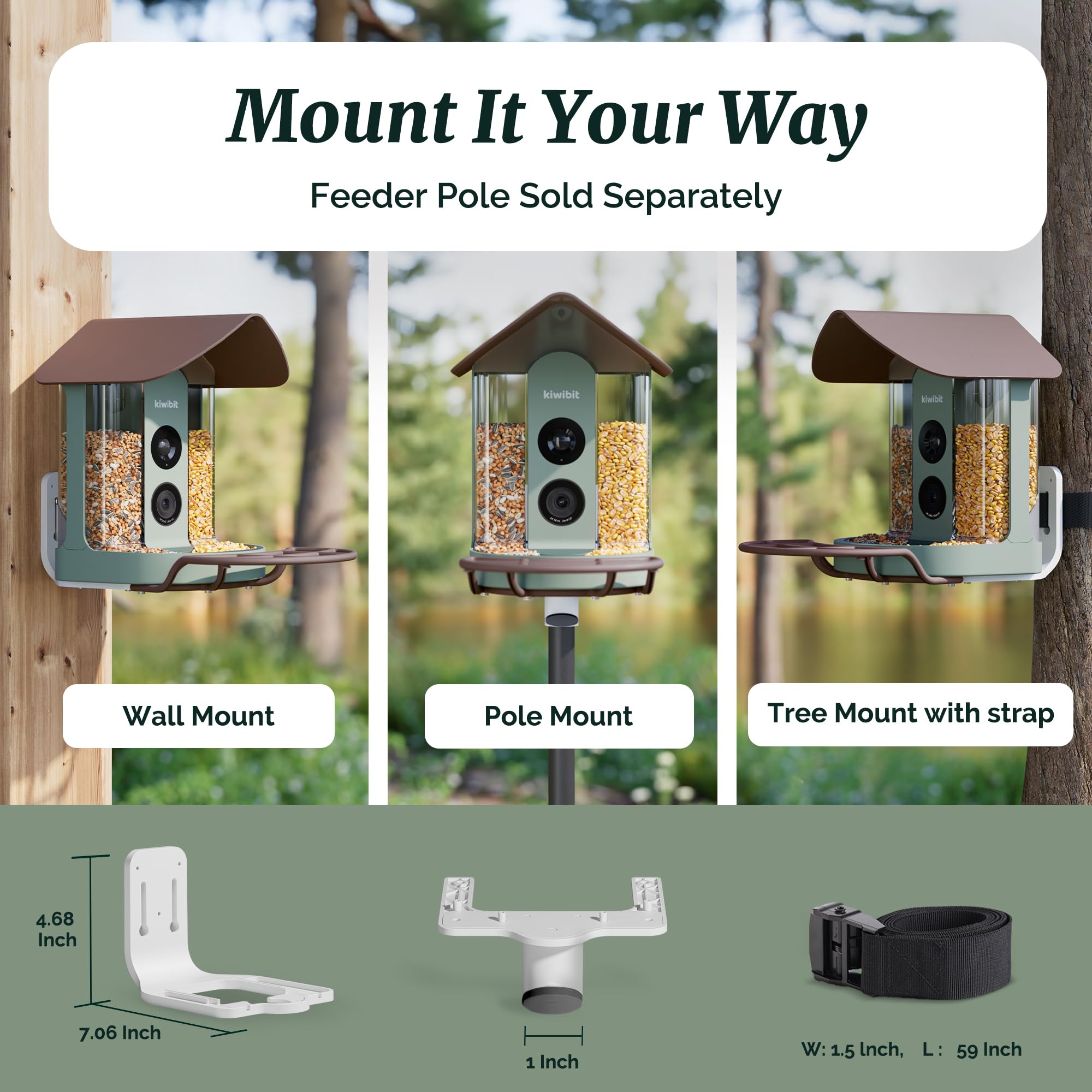 Kiwibit IP65 durability stands up to rain, snow, and seasonal weather.