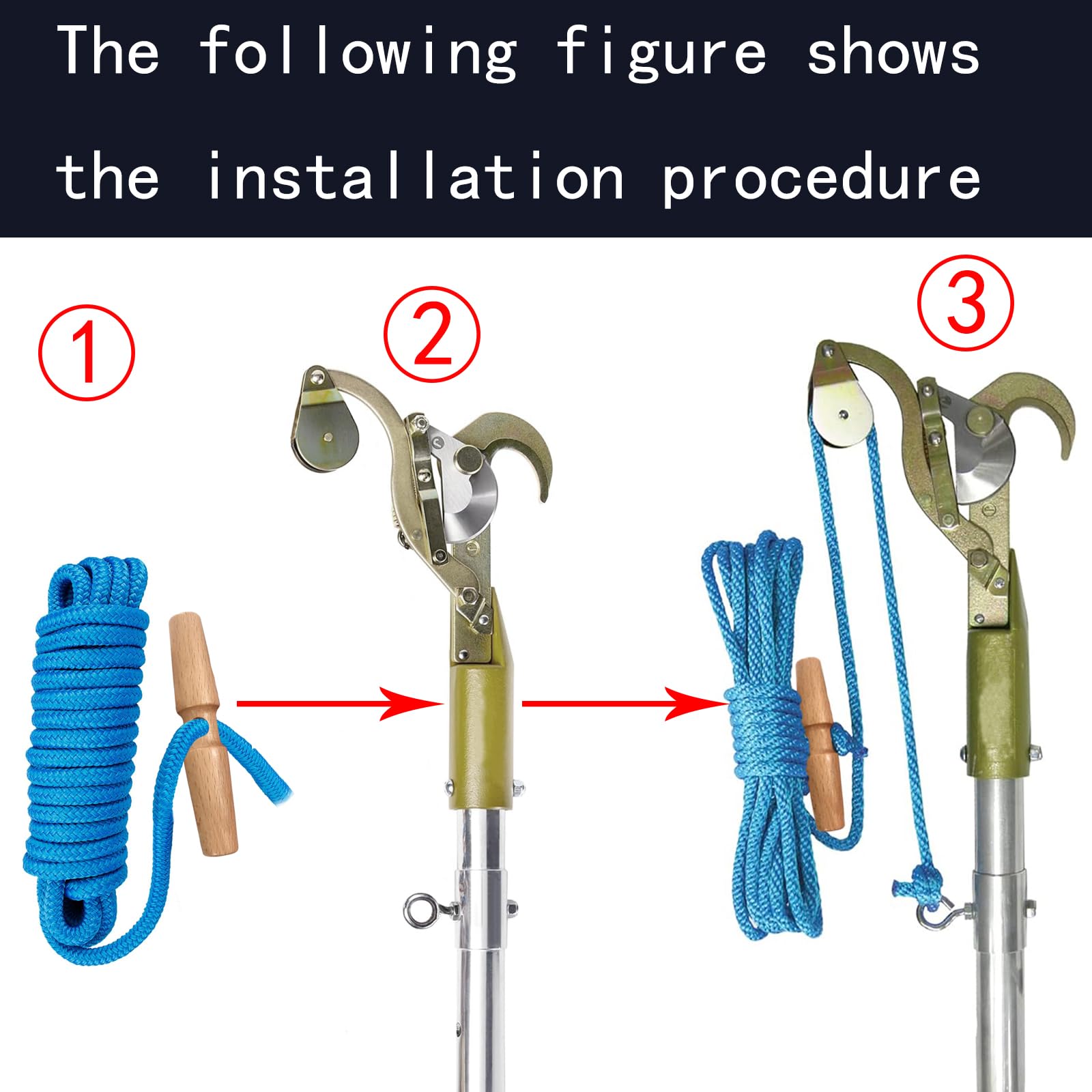 KIXILO PR-20 rope length 20 ft reference showing extended reach.