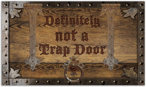 KIYIYZER doormat front door with humorous trap theme for a warm welcome