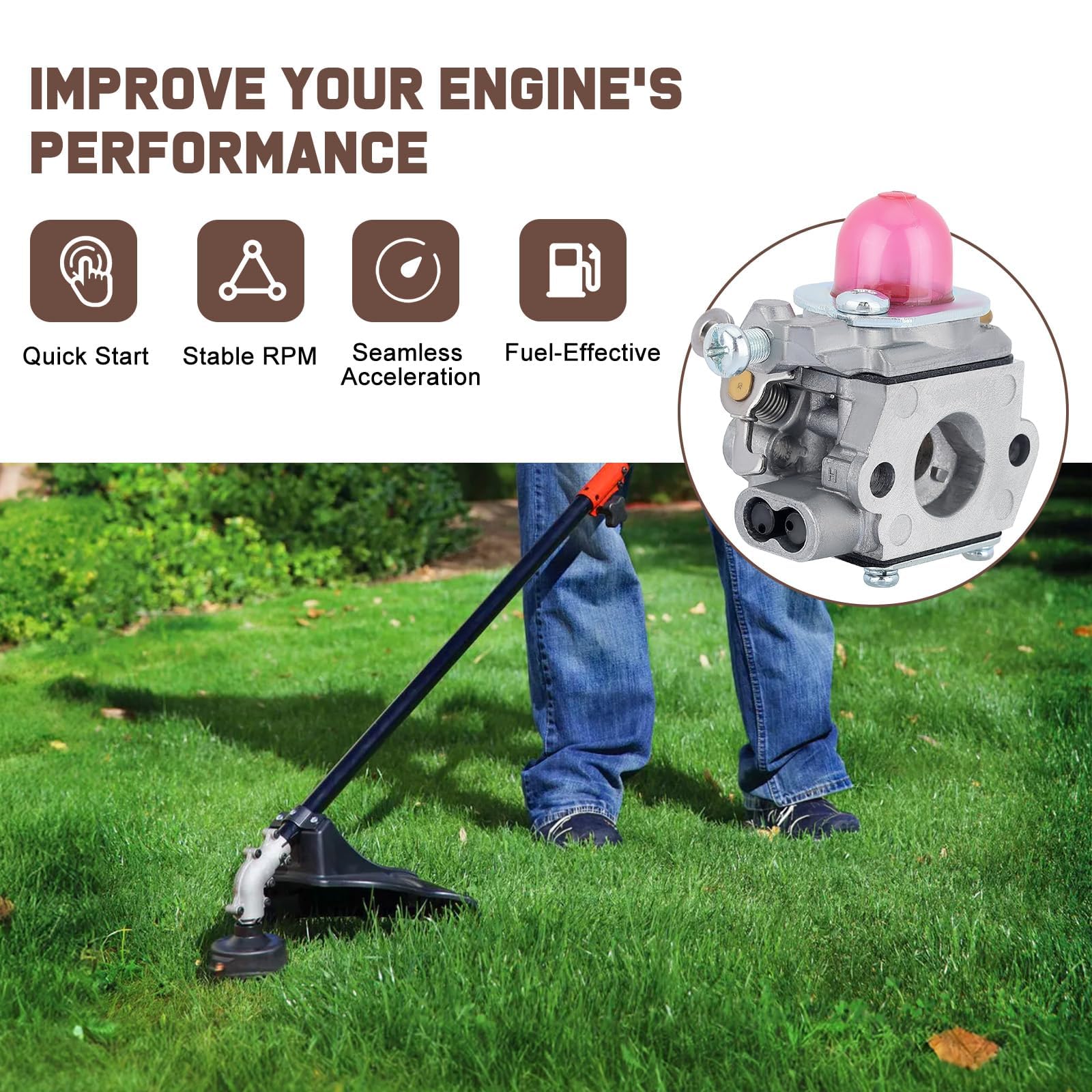 Kizut 753-06190 carburetor demonstrating Troy-Bilt compatibility for TB models