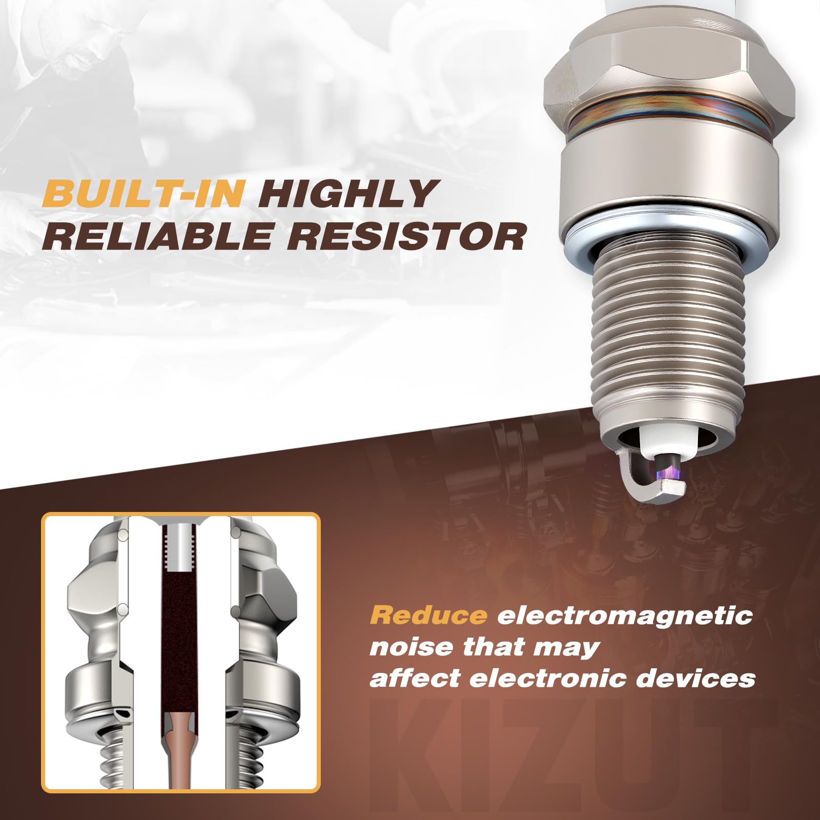 Kizut F6RTC spark plug for MTD 751-10292 designed for torch engines.