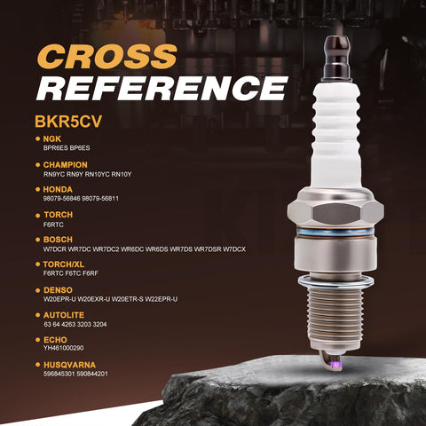 Kizut F6RTC spark plug for OHV engines supports durable operation.