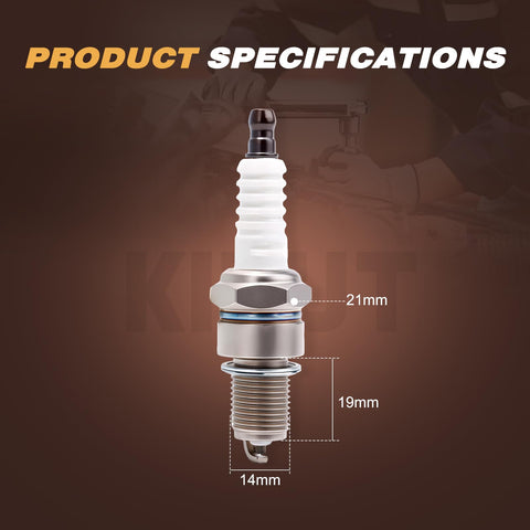 Kizut torch-engine spark plug 131-039 ensures steady spark in outdoor machines.