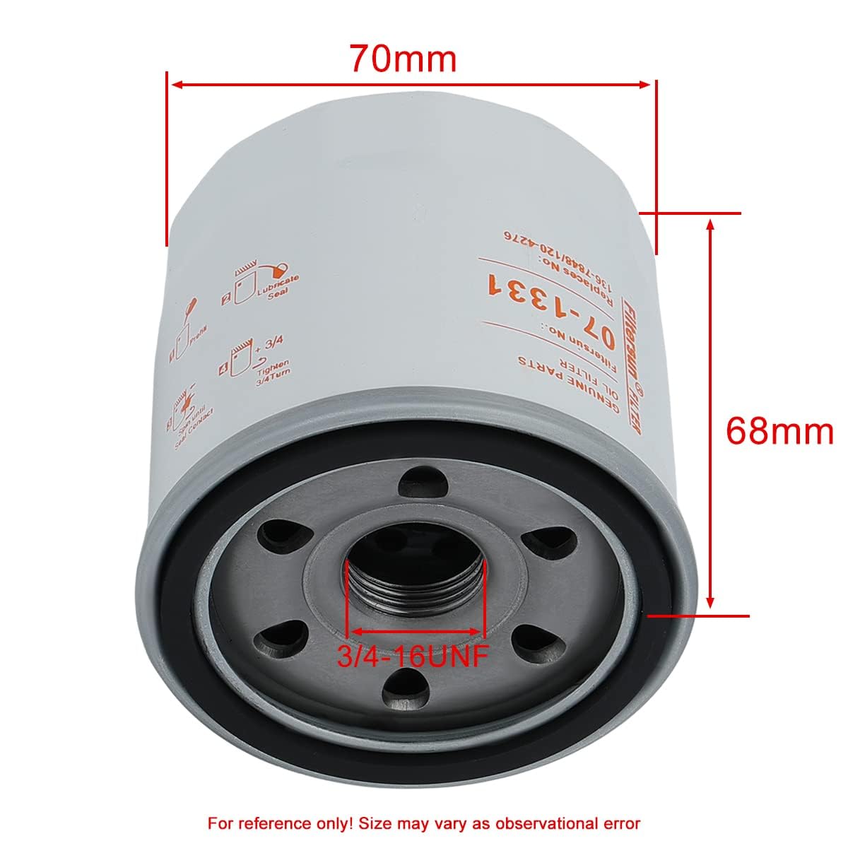 Kizut 127-9222 oil filter for Toro engines ensuring steady lubrication.