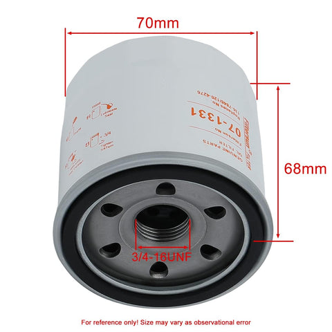 Kizut 127-9222 oil filter for Toro engines ensuring steady lubrication.