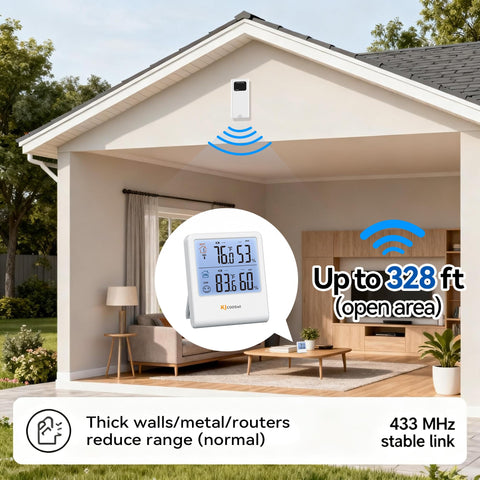 KJCOOSWI backlit LCD display for easy readings day or night
