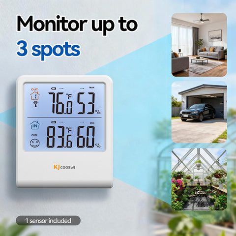 KJCOOSWI battery-included unit for quick setup without wiring